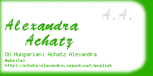 alexandra achatz business card